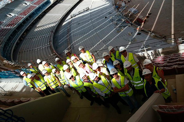 FCC shows the progress of the Wanda Metropolitano in Engineering Week