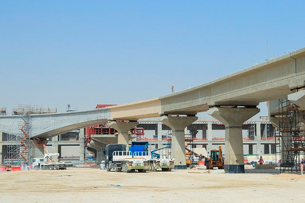The FCC team in Qatar completes the viaduct works of the Doha Metro