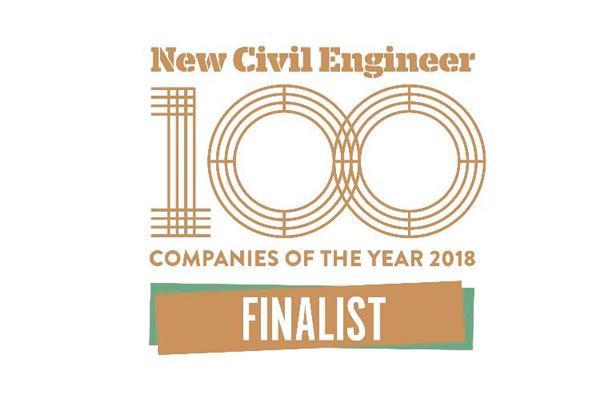 FCC Construction finalist of the 100 Companies of Year 2018 awards of the magazine New Civil Engineer
