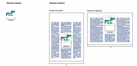FCC Construccion - Guia de marca - Tamaño máximo y mínimo de marca