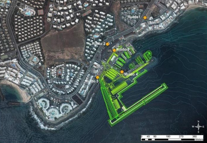 Noise sampling points close to the worksite