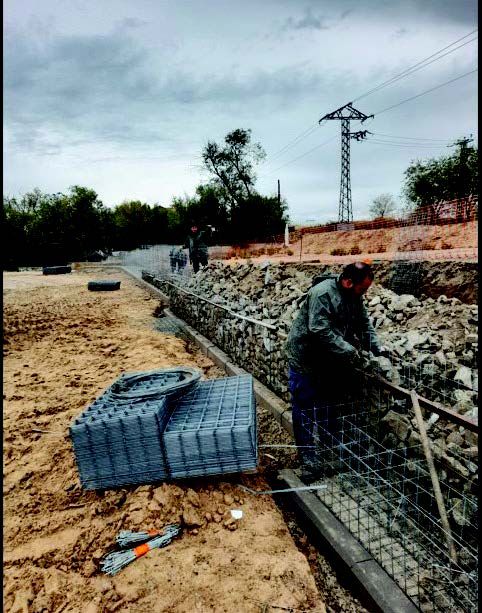 Reuse of stones in the Metropolitan Forest with rocks from the El Endrinal construction site