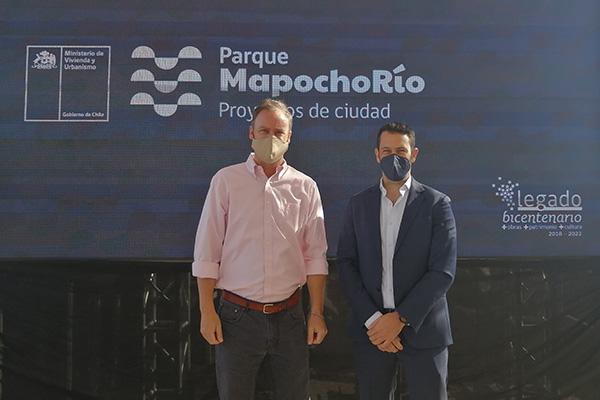 El presidente de Chile inicia de forma oficial el proyecto Parque Mapocho Río, ejecutado por FCC Construcción