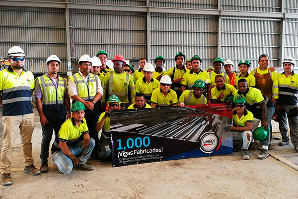 FCC Construcción completes the manufacture of the 1,000th  U  beam for Line 2 of the Panama Metro