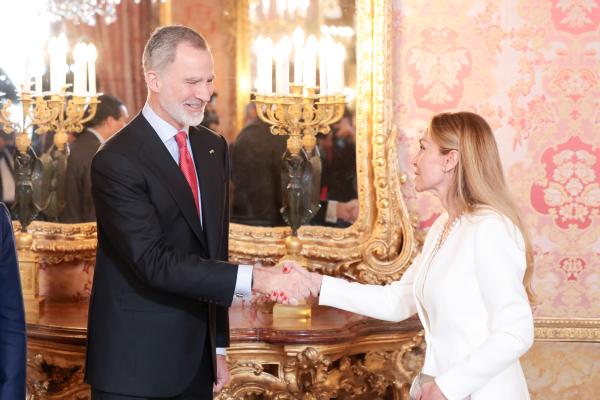 Esther Alcocer Koplowitz asiste al almuerzo ofrecido por los Reyes en honor del presidente de Egipto
