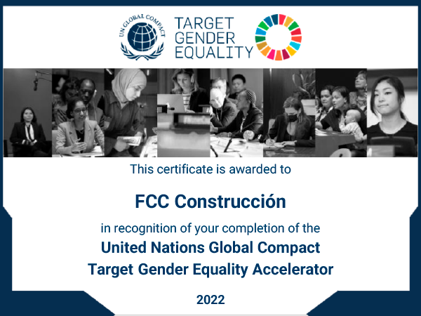 FCC Construcción primera empresa constructora en participar en el programa Target Gender Equality