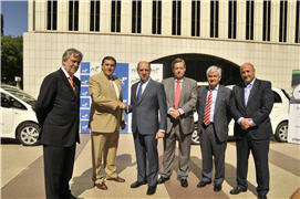 FCC takes delivery of the first electric cars for its construction division at Torre Picasso tower