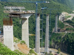 San Marcos Viaduct in Mexico, built by FCC, the second-tallest viaduct in the world