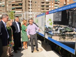 Mayor of Madrid visits the Puente de Praga Sports Complex built by FCC