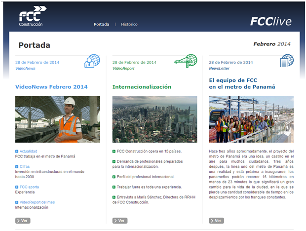 FCC Construcción estrena nuevo canal de comunicación: FCC Construcción Live