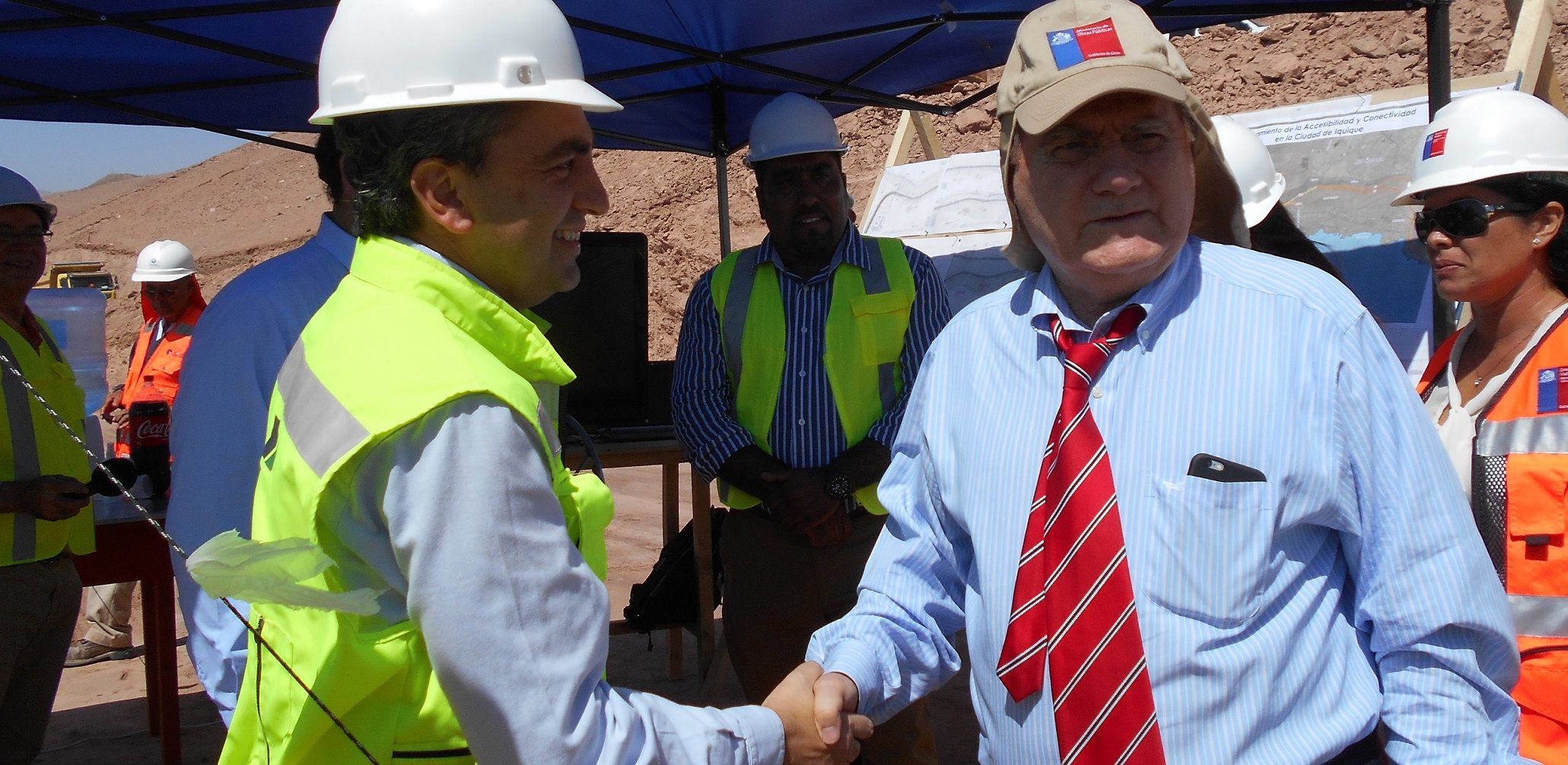 El subsecretario del Ministerio de Obras Públicas de Chile visita las obras de mejora de los accesos a la ciudad de Iquique