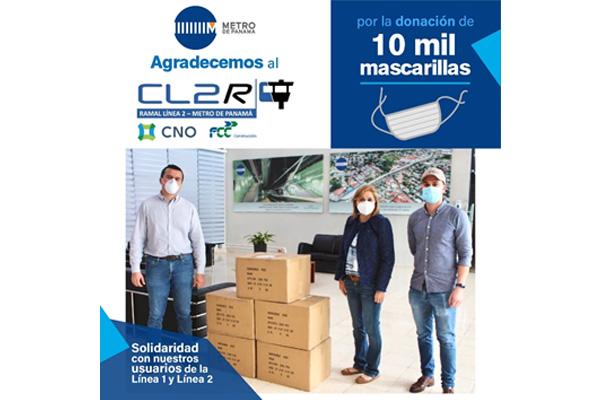 FCC Construcción owns more than 10,000 masks a Metro Panamá